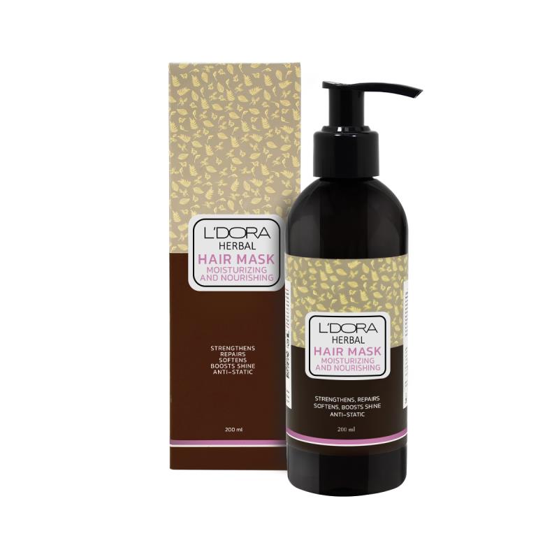 ماسک گیاهی نرم‌کننده و تقویت‌کننده موی سر لدورا