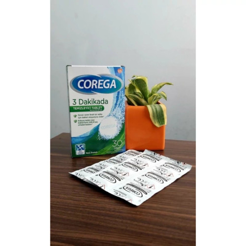 قرص تمیز کننده دندان مصنوعی کورگا 30 عددی