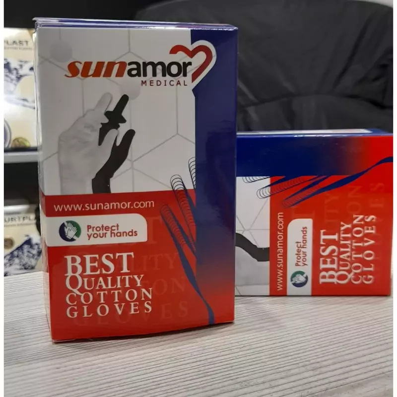 دستکش نخی سفید ساق دار سان آمور