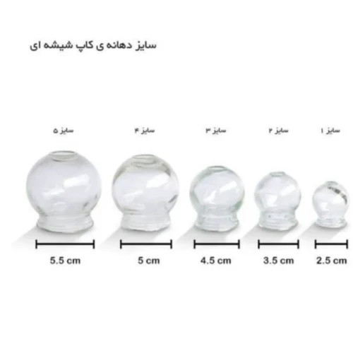 لیوان شیشه ای بادکش گرم سایز 3